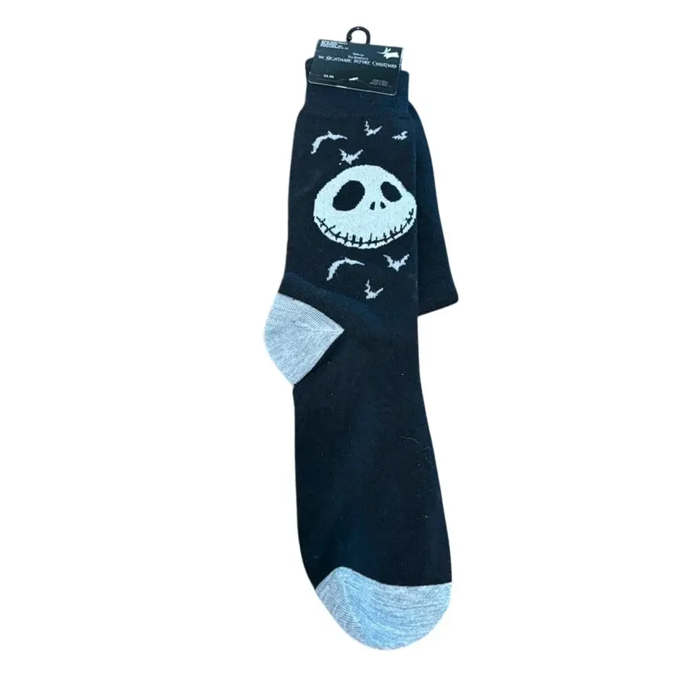 Disney The Nightmare Before Christmas Jack Skellington Crew Socks Shoes 6/12 NWT